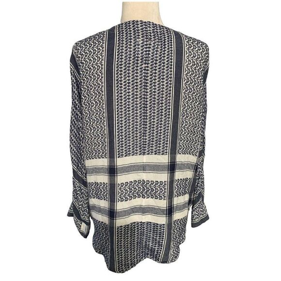 rails womens blue white v neck long sleeve sweater top xs - Picture 2 of 5